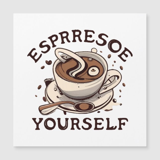 Carte Magnétique Espresso Vous-Même (Devant)
