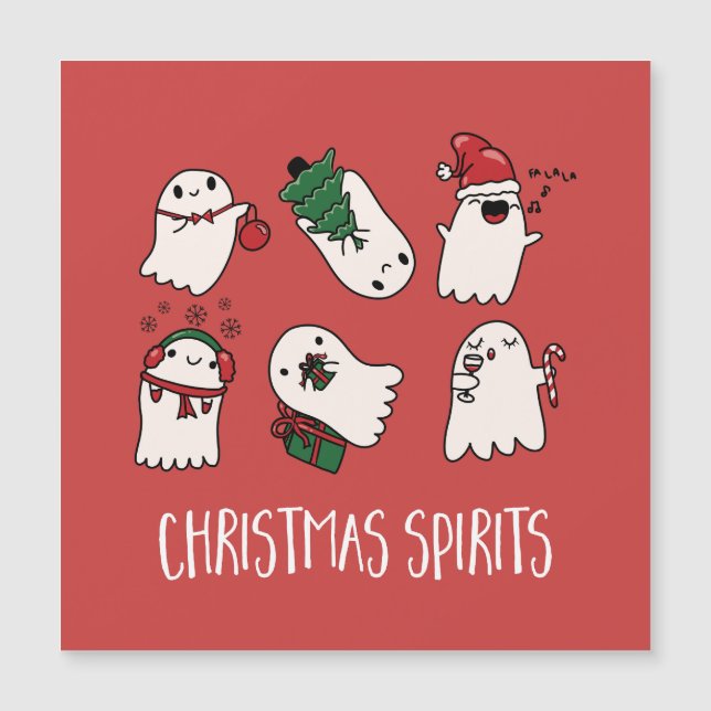 Carte Magnétique Esprits de Noël (Devant)