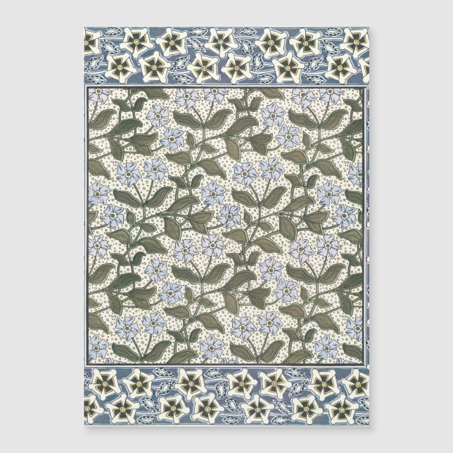 Carte Magnétique Été Périwinkel Fleur Plutôt Élégant Floral (Devant)