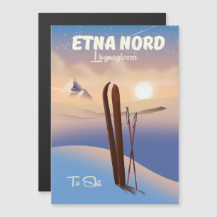 Carte Magnétique Etna Nord Linguaglossa Affiche de ski