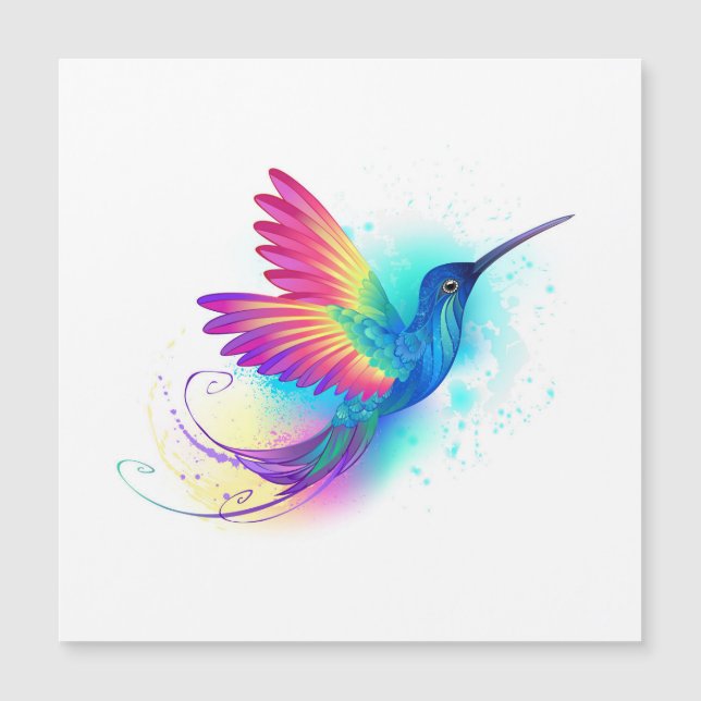 Carte Magnétique Exotic Rainbow Hummingbird (Devant)