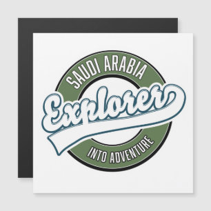 Carte Magnétique explorateur d'Arabie saoudite dans le logo d'avent