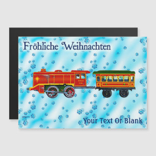 Carte Magnétique Express de Noël - Fröhliche Weihnachten