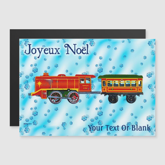 Carte Magnétique Express de Noël - Joyeux Noël (Devant / Derrière)