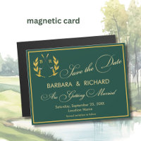 Faire part de mariage à thème golfique monogrammé