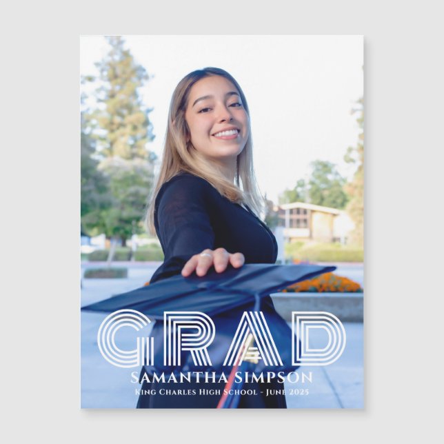 Carte magnétique Faire-part tendance (Devant)