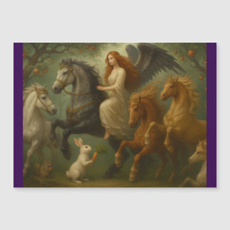 Carte Magnétique Fairytale Horses and Angels Magnetic Card