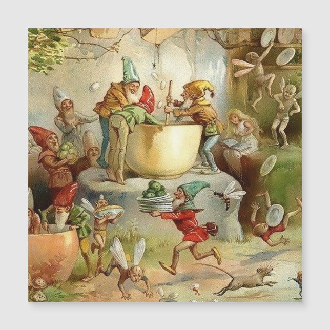 Carte Magnétique « Fées victoriennes » par E S Hardy (Devant)