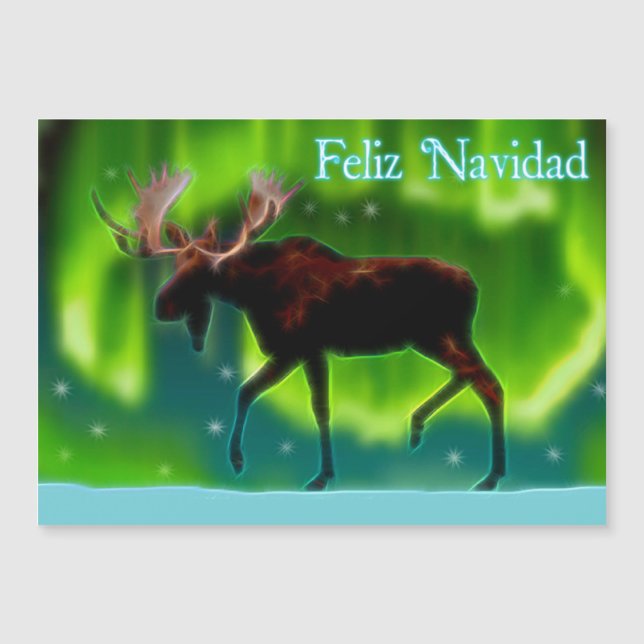 Carte Magnétique Feliz Navidad - Oie auréolée du Nord (Devant)