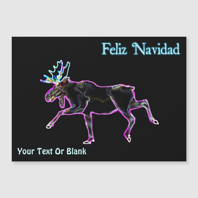 Carte Magnétique Feliz Navidad - Oie électrique (Devant)