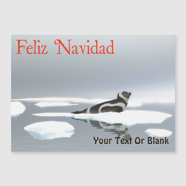 Carte Magnétique Feliz Navidad - Sceau de ruban (Devant)