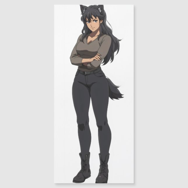 Carte Magnétique Femme de loup-garou d'Anime (Devant)