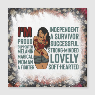 Carte Magnétique femmes noires affirmations melanin reine sista cit