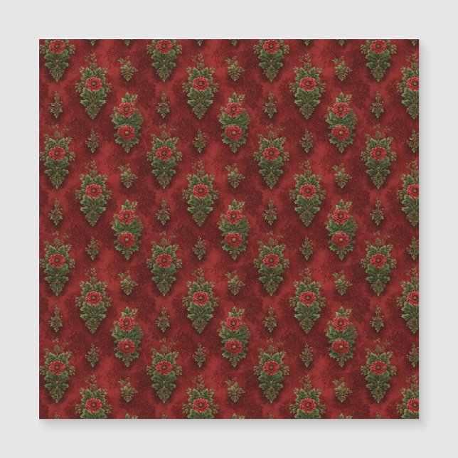 Carte Magnétique Festive Damask  (Devant)