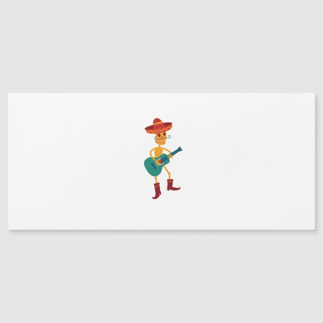 Carte Magnétique Festive Skeleton Guitar Player (Devant)