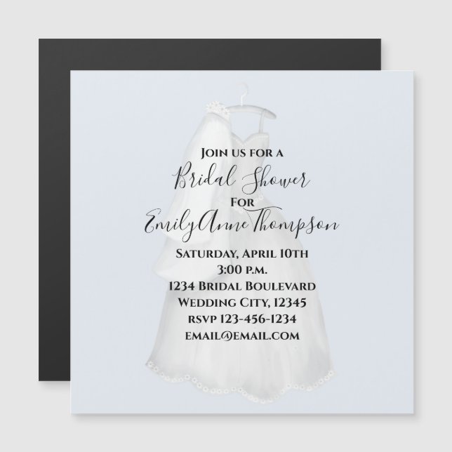 Carte Magnétique Fête des mariées mariage Joli aimant personnalisé (Devant / Derrière)