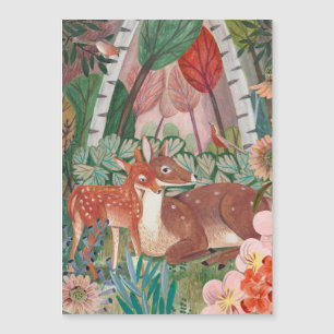 Carte Magnétique Fête des mères Cerf mère & enfant