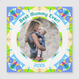 Carte Magnétique Fête des mères Meilleure maman Ever bébé fille pho