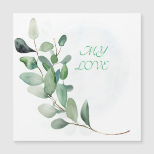 Carte Magnétique Feuilles de l'Eucalyptus vert