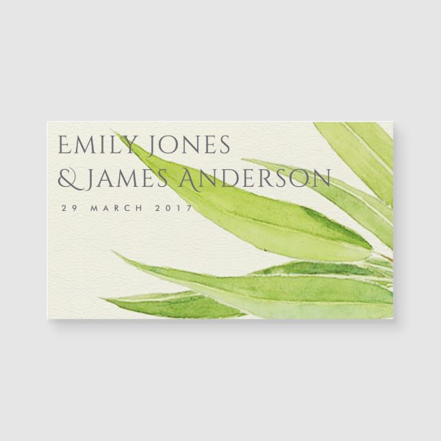 CARTE MAGNÉTIQUE FEUILLES EUCALYPTUS FOLIAGE D'EAU COULEUR SAUVEGAR (Devant)