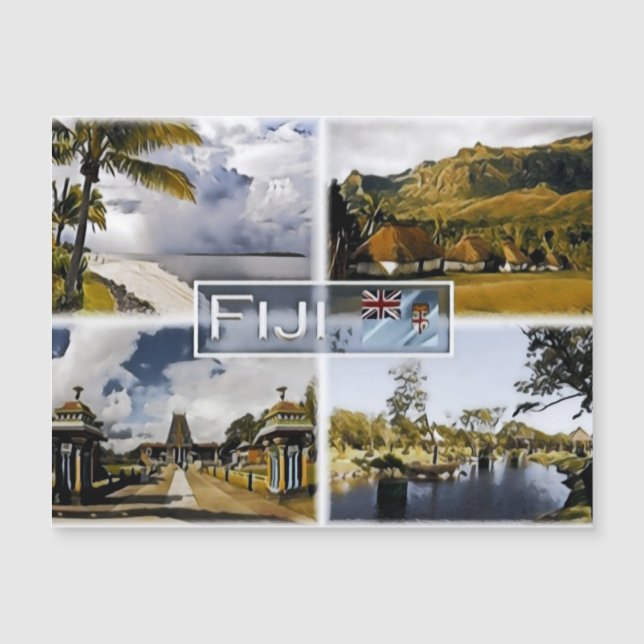 Carte Magnétique Fidji - Mosaïque - (Devant)