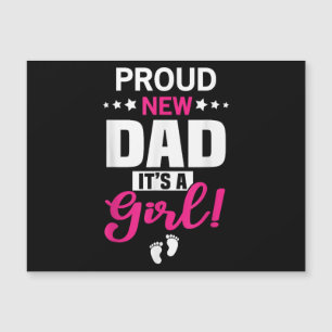 Carte Magnétique Fier Nouveau Papa C'est une fille