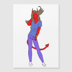 Carte Magnétique fille diable