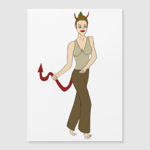 Carte Magnétique fille diable