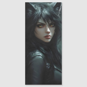 Carte Magnétique Fille Wolf Anime