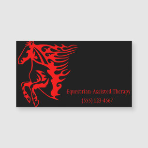 Carte Magnétique Flamme feu rouge Bronco Mustang Cheval sauvage