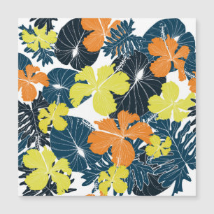 Carte Magnétique Fleur de printemps : Vintage texture florale