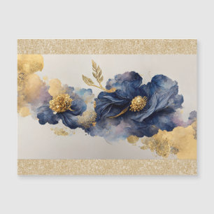 Carte Magnétique Fleur d'or élégant