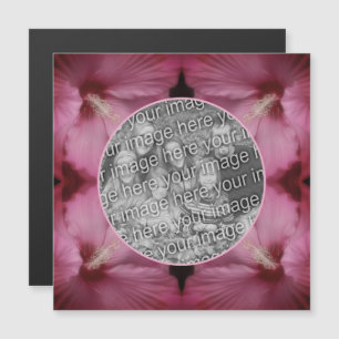 Carte Magnétique Fleur Hibiscus rose Créez votre propre aimant phot