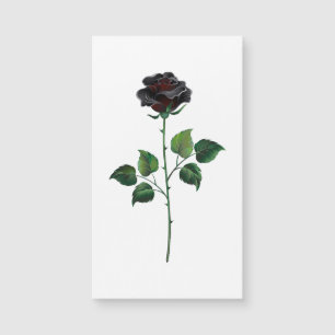 Carte Magnétique Fleur rose noire