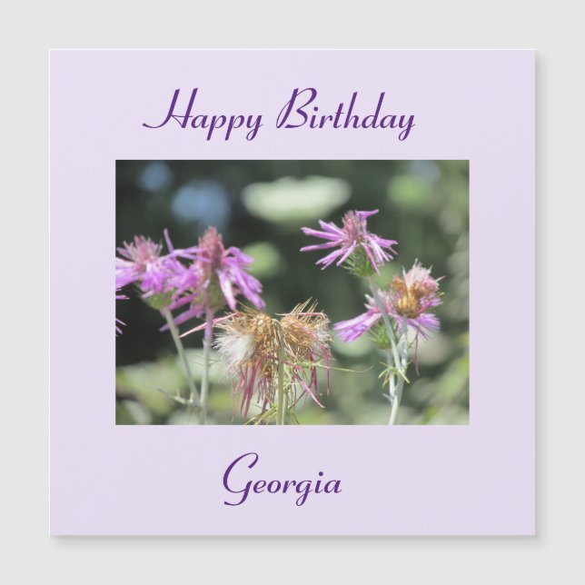 Carte magnétique Fleur sauvage Corfu Lilac (Devant)