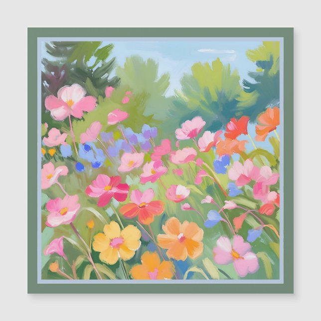 Carte Magnétique Fleurs (Devant)