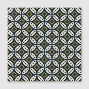 Carte Magnétique Fleurs géométriques sans couture : motif coloré.