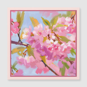 Carte Magnétique Fleurs roses