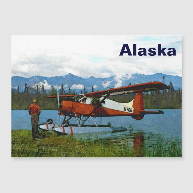 Carte Magnétique Floatplane De Havilland Beaver - Alaska (Devant)