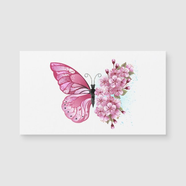 Carte Magnétique Flower Butterfly (Devant)