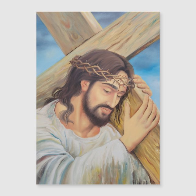 Carte Magnétique Foi chrétienne Jésus Christ (Devant)