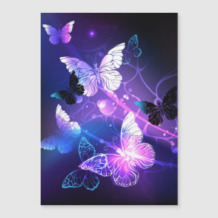 Carte Magnétique Fond avec papillons de nuit