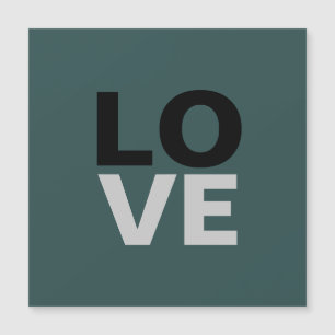 Carte Magnétique Fond gris ardoise tendance Amour Mariage 