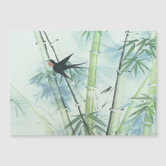 Carte Magnétique Forêt de bambou - vert (Devant)