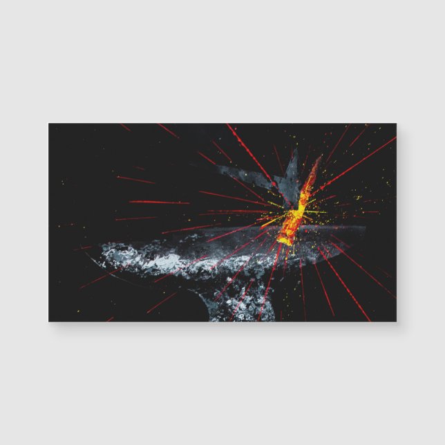 Carte Magnétique Forge Anvil Knife Métal Travail (Devant)
