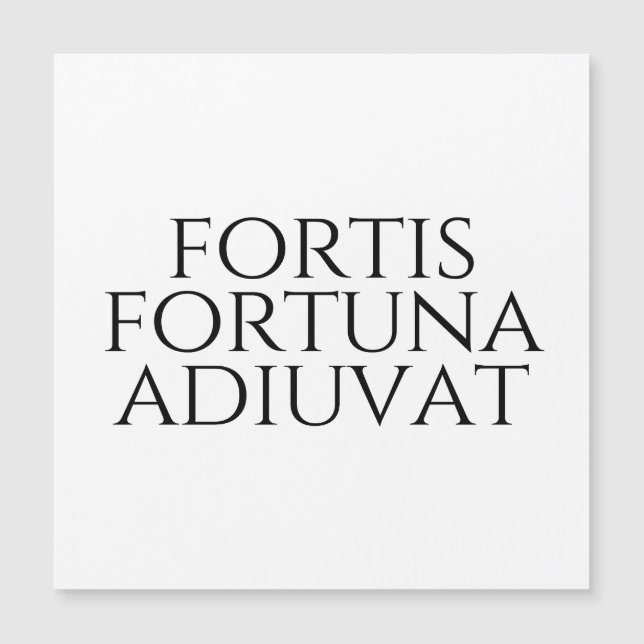 Carte Magnétique Fortis Fortuna Adiuvat (Devant)