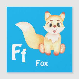 Carte Magnétique Fox personnaliser ABC : Lettre F - Ajouter votre n