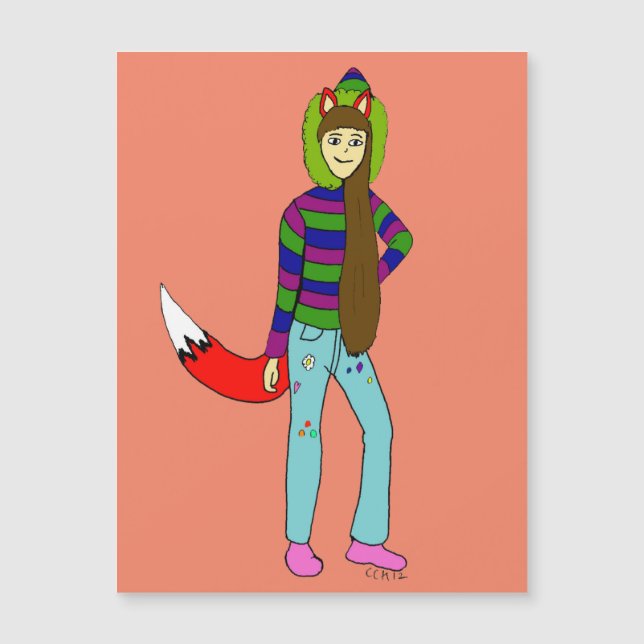 Carte Magnétique foxgirl (Devant)