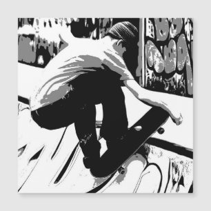 Carte Magnétique Franchir la rampe - Skateboardeur