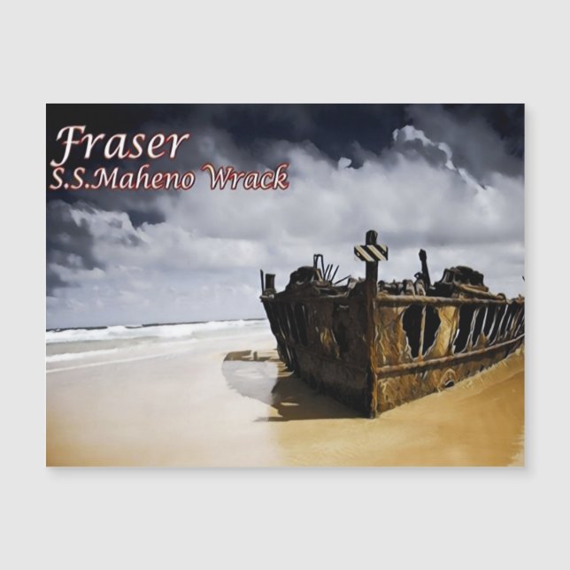 Carte Magnétique Fraser - S.S.Maheno Wrack - Australie - (Devant)